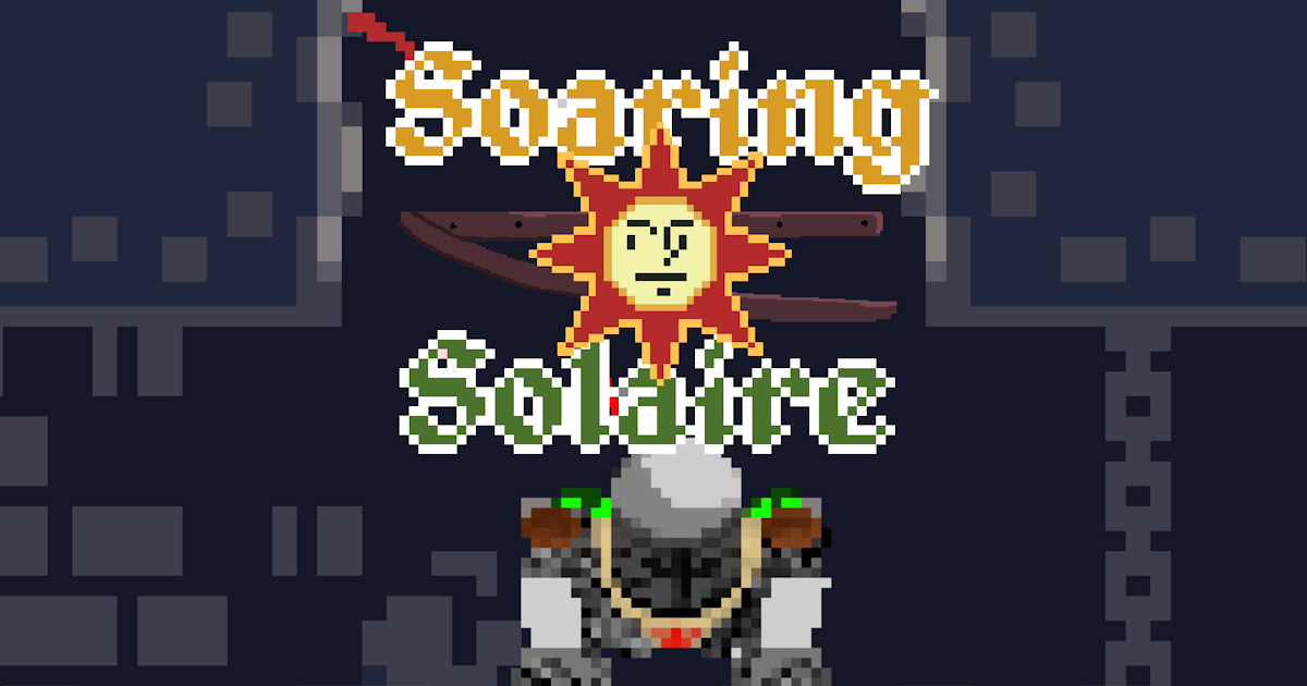 Soaring Solaire icon image featuring a pixel art version of Solaire crounched down as if preparing to leap